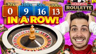 I HIT 4 BONUSES IN A ROW ON MONOPOLY ROULETTE!!!