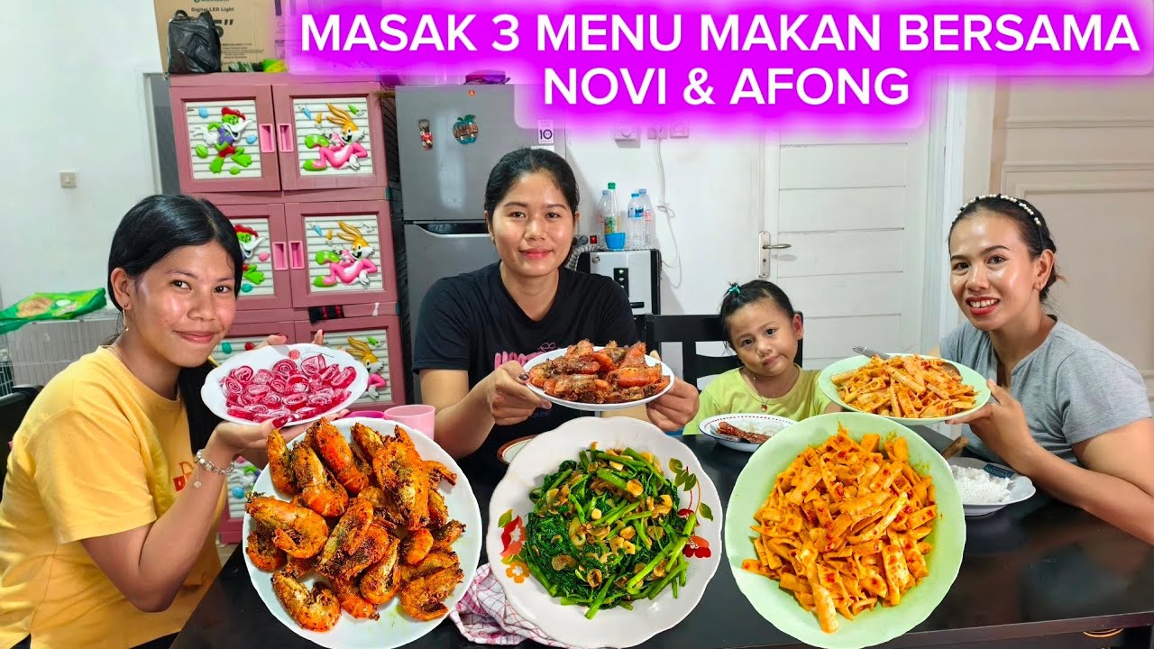 LIHAT CARA KITA BIKIN PERMEN JELI TERNYATA HASILNYA.? LANJUT MASAK 3 MENU MAKAN BERSAMA NOVI & AFONG