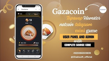 Notcoin  Clone, Tapswap, Hamster & Tonkeeper Clone with User & Admin Panel Complete Source Code