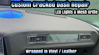 How To Repair A Cracked Dash CUSTOM WRAPPED IN LEATHER OR VINYL UPHOLSTERY 71 Impala Donk Dashboard
