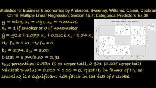 15.7: Multiple Linear Regression, Categorical Predictors - ex 38