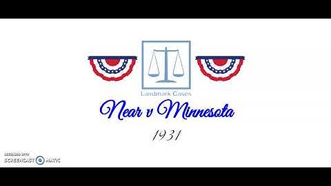 Near v Minnesota (1931)