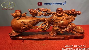 TƯỢNG GỖ DI LẶC VÁC ĐÀO KÉO BAO GỖ HƯƠNG TA CỰC NÉT XƯỞNG TƯỢNG GỖ