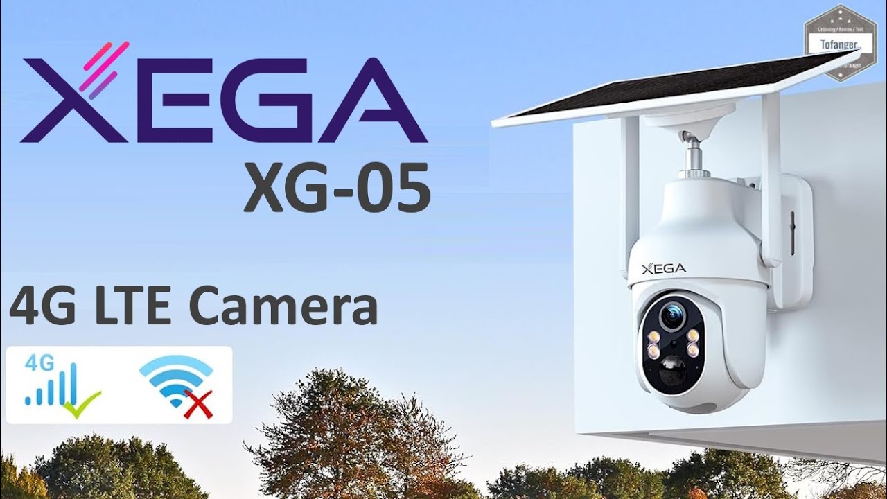 Xega XG05 Camera 4G LTE Caméra Surveillance Solaire avec Carte Sim