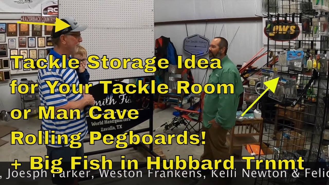 Tackle Room Storage Ideas - Rolling Pegboard & Share A Lunker from Ray  Hubbard Tournament 