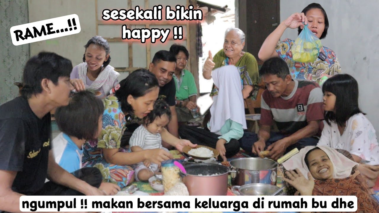 komplit !! masak makan ngumpul bareng keluarga di rumah bu dhe @Trima Bae
