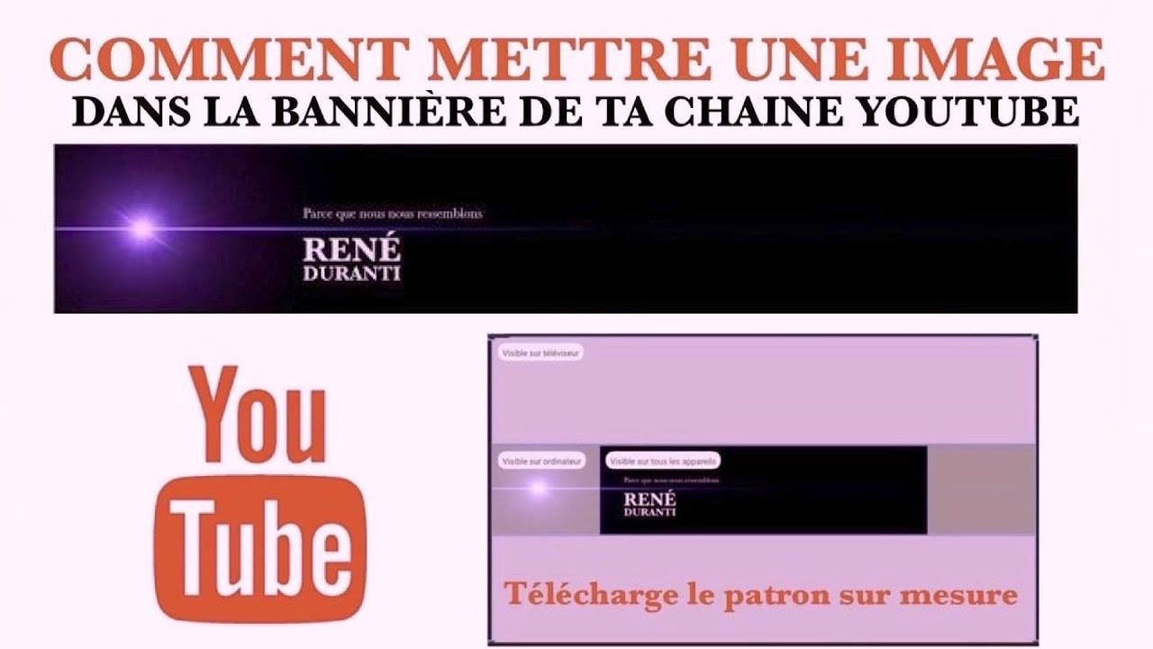 Comment mettre une image dans la bannière de ta chaine YouTube - YouTube