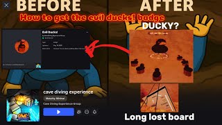 How to get the Evil Ducks! Badge in cave diving experience (Roblox)