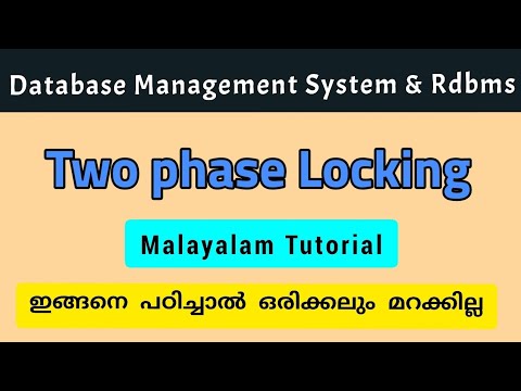 Database Management System & Rdbms| Two phase lock | Malayalam Tutorial