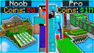 NOOBS vs PROS RICHEST PLAYER WINS! | Minecraft Skyblock $1500 Challenge