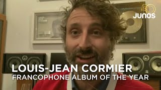 Louis-Jean Cormier wins Francophone de l'année | Juno Awards 2021