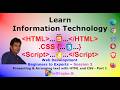 Learn HTML, CSS, JavaScript - Session 3 - (Presenting &amp; Arranging text with HTML and CSS - Part 1)