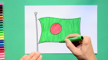 How to draw the National Flag of Bangladesh
