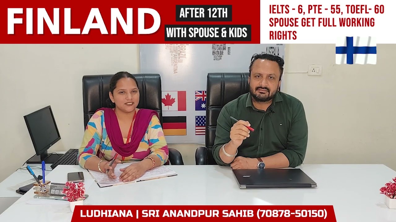 Finland 🇫🇮 With Spouse & Kids After +2 & Graduation / IELTS 6 Each/ PTE 55/ TOEFL 55/