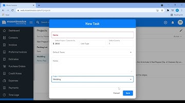 How to Create a New Project in Moon Invoice App?