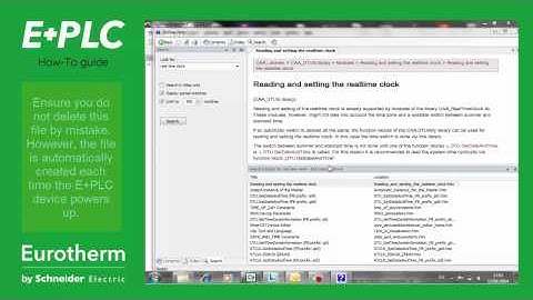 Set the Time and Date - Eurotherm E+PLC CODESYS tutorial