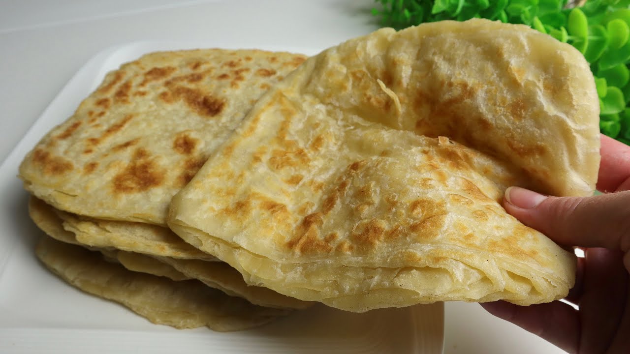 Najłatwiejszy chlebek z mąki, wody i soli! Przepyszny wielowarstwowy chlebek z patelni!