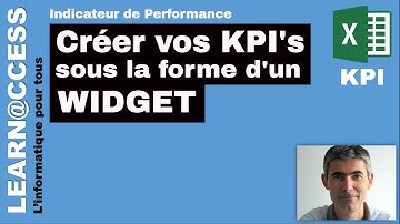Excel - Créer et Copier vos Indicateurs de Performance Widget