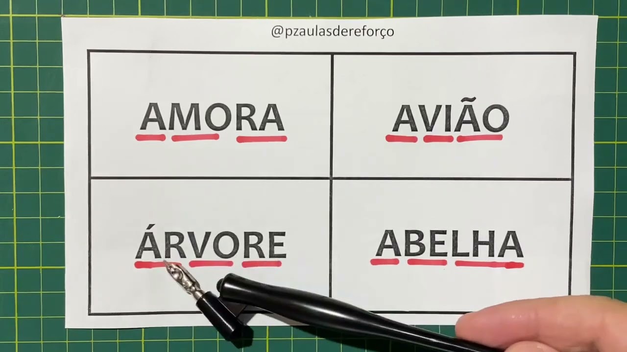 LEIA AGORA AS PALAVRAS: AMORA, AVIÃO, ÁRVORE & ABELHA.