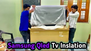 Samsung 55 inch Qled Tv  Instalation Review Step By Step || How To Install Samsung Tv ||