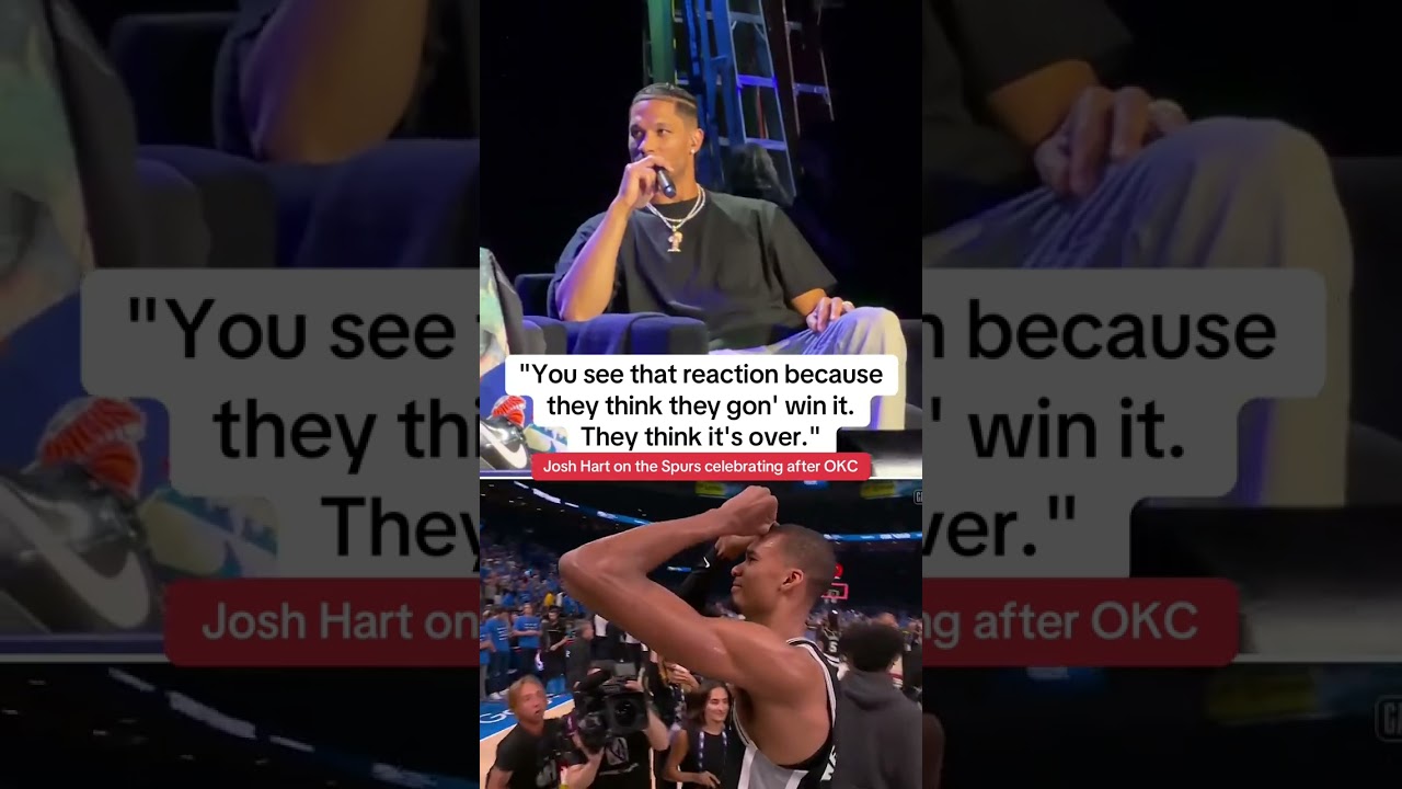Josh Hart spoke about the Knicks watching the Spurs celebrate after beating OKC 👀