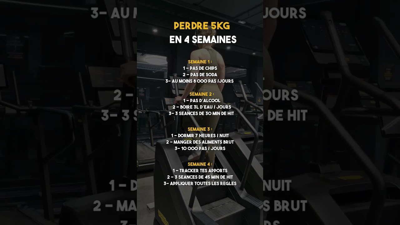 Perdre 5kg en 4 semaines, c’est possible ! 💪🔥