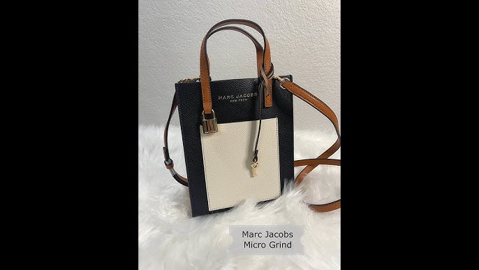 MARC JACOBS Mini Grind Colorblocked Tote Bag, Smoked Almond Multi