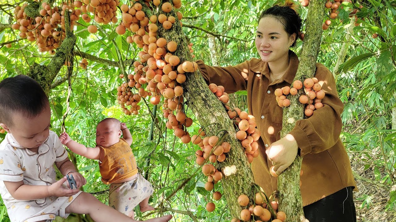 The two brothers stayed home to look after each other while their mother went to get fruit.
