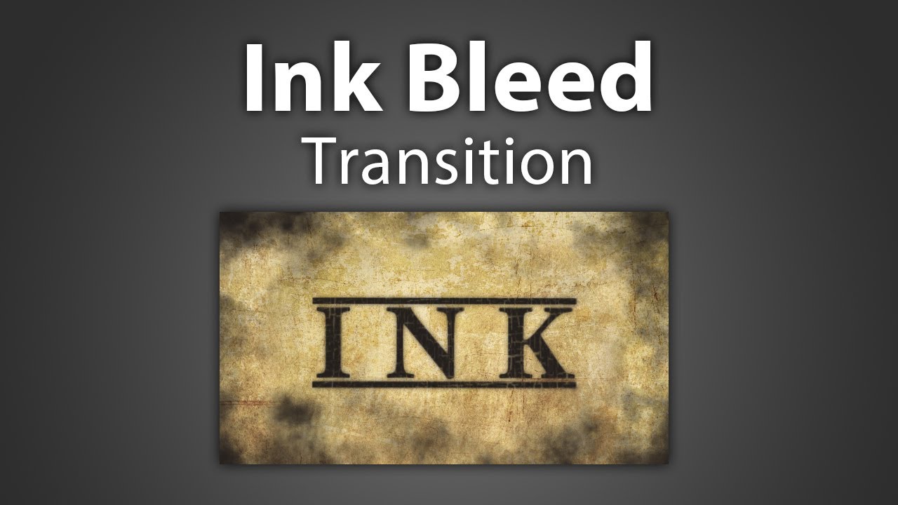 Ink bleed effect YouTube