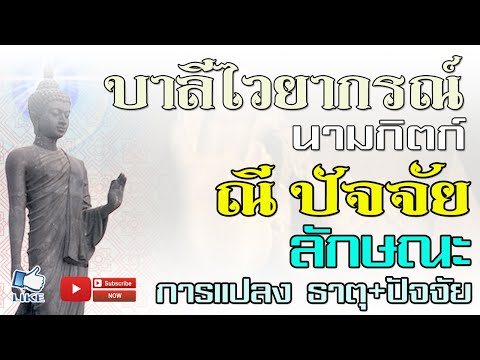 ๐๕ - บาลีไวยากรณ์ - นามกิตก์ ณี ปัจจัย ลักษณะการแปลงธาตุ+ณี ปัจจัย