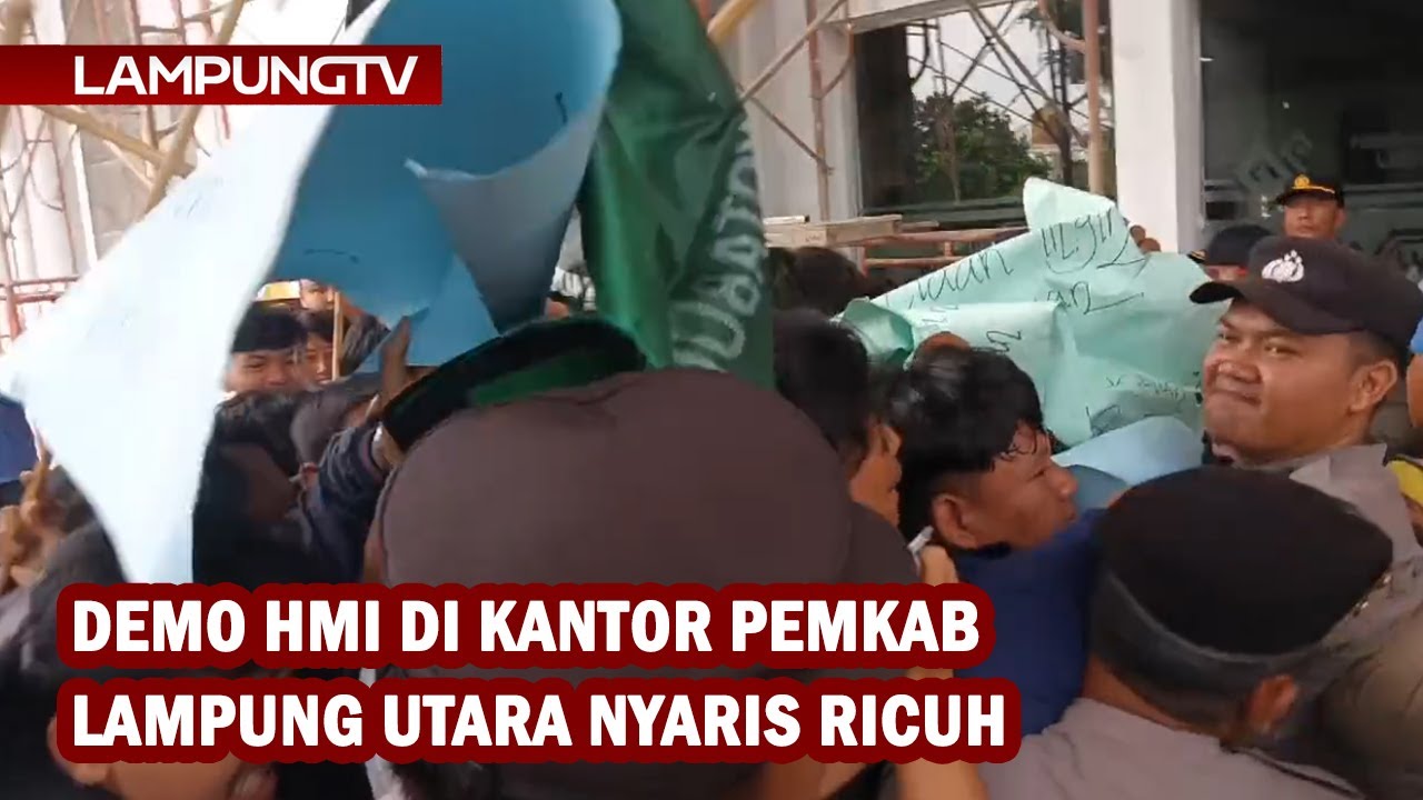 Demo HMI di Kantor Pemkab Lampung Utara Nyaris Ricuh
