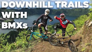 Downhill MTB trails with BMXs on the Azores, Portal do Vento