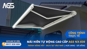 Lắp đặt mái hiên tự động AGS NX-830 cho khu vực hiện trước tại Hoà Vang - Đà Nẵng | AGS 0917 838 080