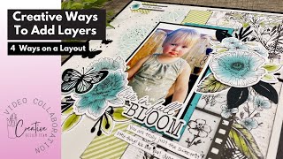 4 Ways to Add Layers to a Scrapbook Layout | Single Page 12x12 Layout Idea | Creative Design Team