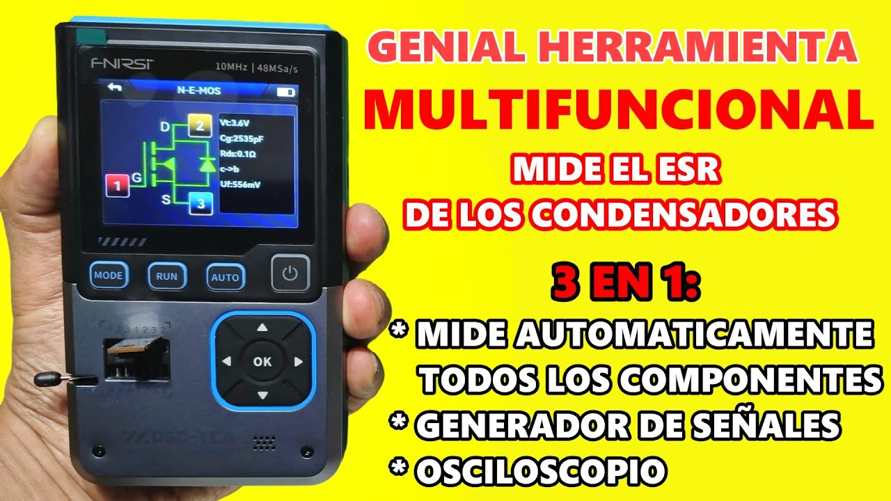 ✅GENIAL HERRAMIENTA MULTIFUNCIONAL 3 EN 1👀👉MIDE TODOS LOS COMPONENTES y EL ESR DE LOS CONDENSADORES