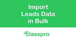 Import Leads data in Bulk