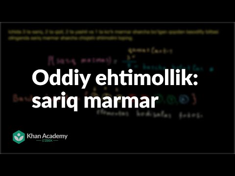 Oddiy ehtimollik: sariq marmar | Ehtimollik | Statistika va ehtimollar nazariyasi