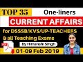 February Current Affairs Oneliners for KVS, NVS, DSSSB | (1st-9th) Feb 2019 CA