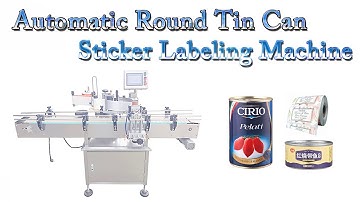 Automatic Round Tin Can Sticker Labeling Machine | Clamping Bottle Label Application Machine