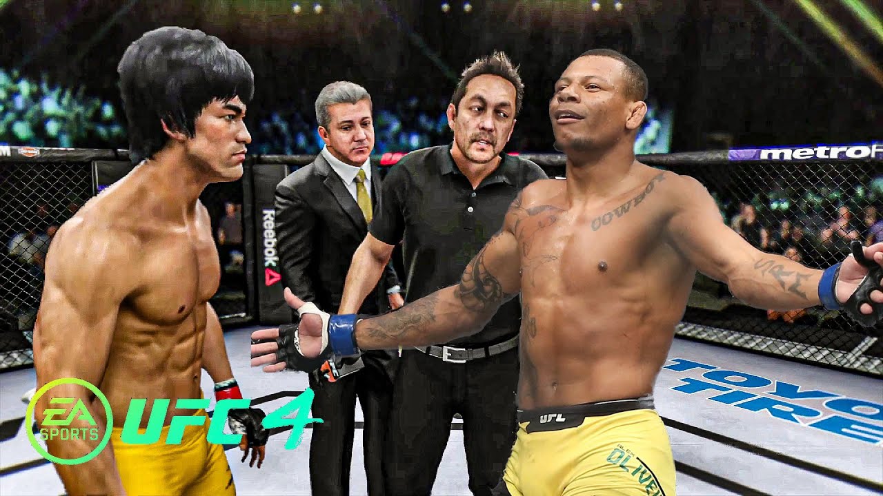 Брюс Ли против Алекса Оливейры EA Sports UFC 4 Бойцовский клуб Брюса Ли 🔥🐲