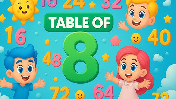 8-x1=8 Multiplication, Table of Eight 8 Tables Song Multiplication Time of tables - MathsTables