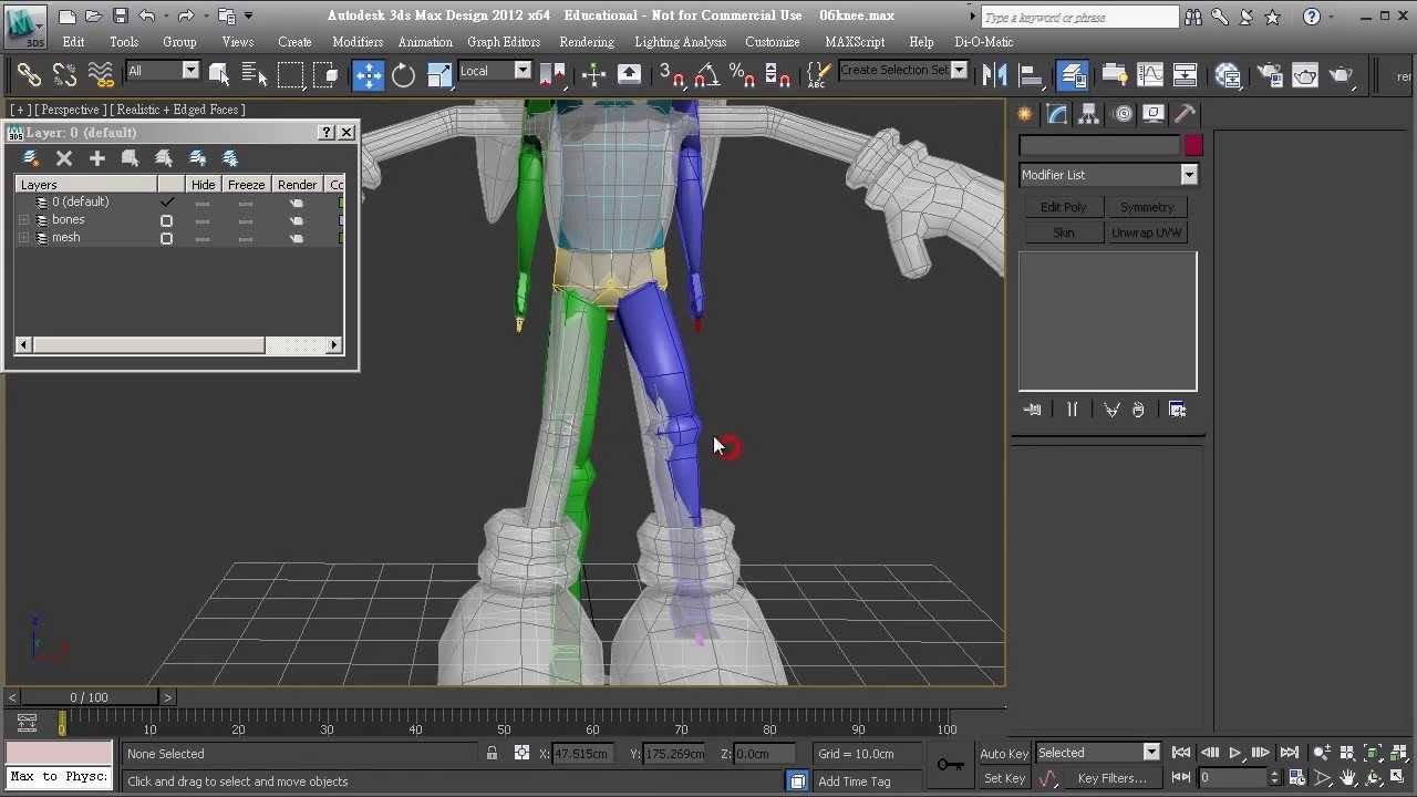 3ds Max Biped Rigging 07 Polygon Refine - YouTube