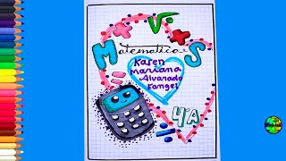 como hacer caratula para matemáticas