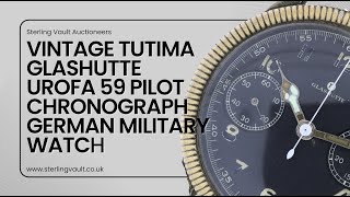 VINTAGE TUTIMA GLASHUTTE UROFA 59 PILOT CHRONOGRAPH GERMAN MILITARY WATCH