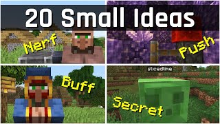 20 Small Ideas to Improve Minecraft for Dinnerbone | Minecraft 1.18/1.19