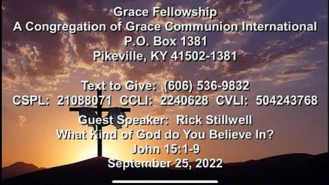 Grace Fellowship, Pikeville, KY; 9/25/22; Rick Sti...