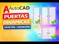 Cómo hacer un bloque dinámico de puerta en AutoCAD | simetría, rotación y Doble Puerta