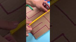 🎯 WOW! FUN STRAW MAZE GAME You Can Build & PLAY 📦🧠 #shorts #fun
