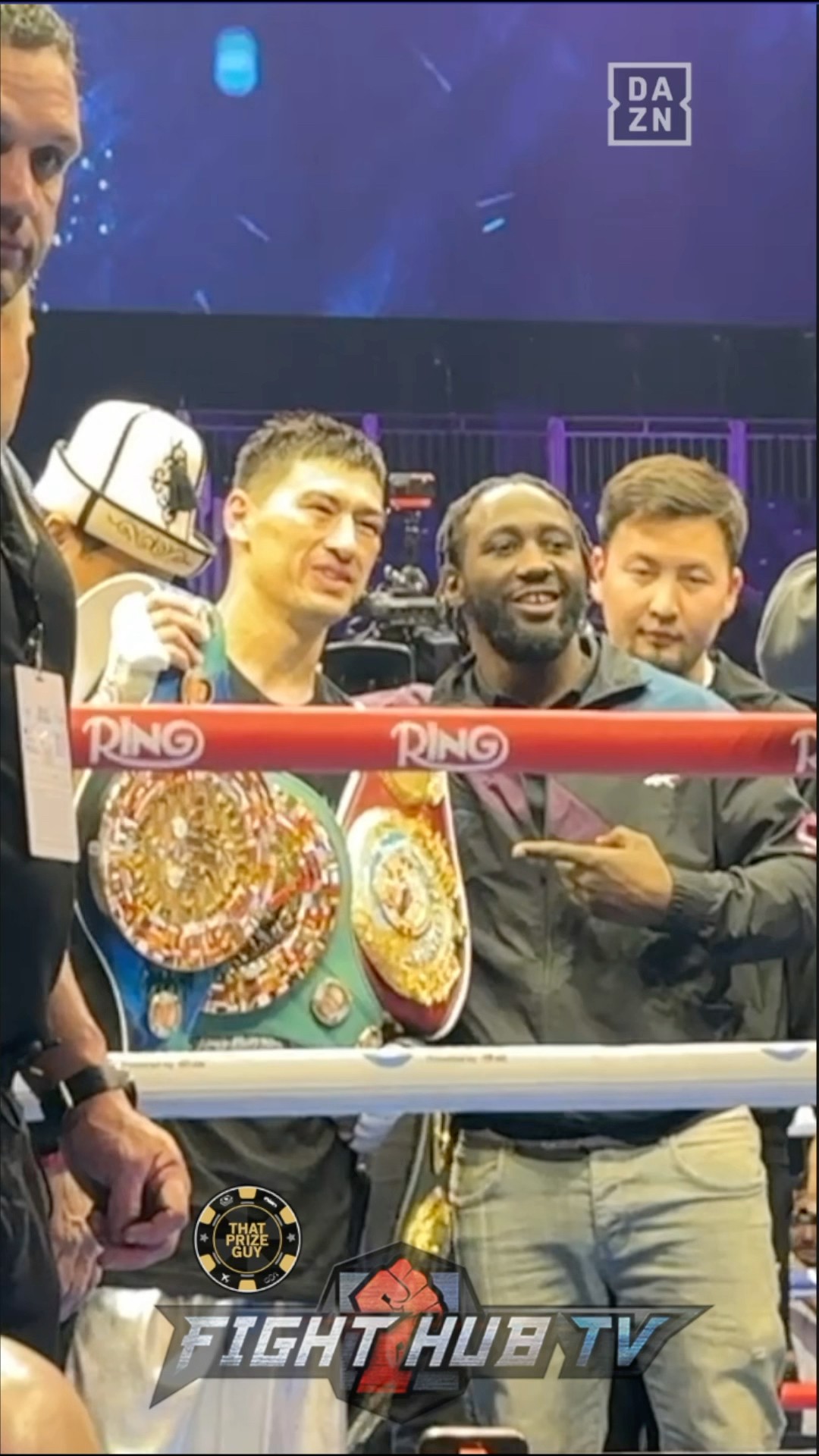 Terence Crawford embraces Bivol after win vs Beterbiev!
