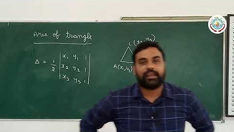 Area of triangle using Determinants in kannada 2 pu